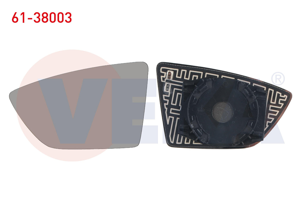 Veka 61-38003 Mirror Glass Left Heated Aspheric Seat Leon (5F) 2012 — Mirrors