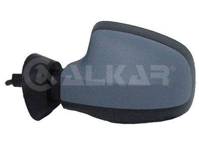 Alkar 6137594 Outer Rear View Mirror Left Mechanical Primed Yuvarlak Ayak Dacia Sandero 2008-2013 — Mirrors