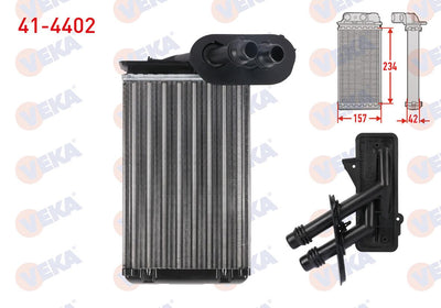 Veka 41-4402 Heater Core Mechanical Volkswagen Golf IV (1J1) 1.6i 1997-2005 — Heater & Blower