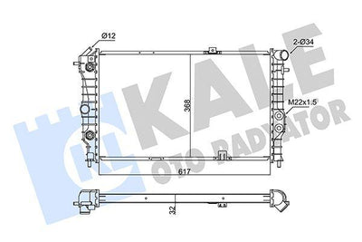 Kale 347480 Motor Water Radiator Opel Vectra A 1.8-2.0 90-95 — Radiators & Fans