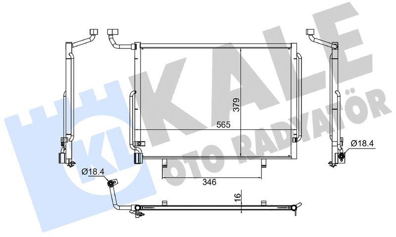 Kale 382655 Ford EcoSport 1.0 Ecoboost A/C Condenser Brazing Al — Condensers & Evaporators