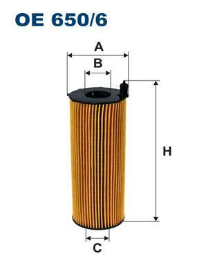 Filtron OE650-6 Oil Filter Touareg-Q7-A4-A6-A8-Cayenne 3.0Tdi — Oil Filters