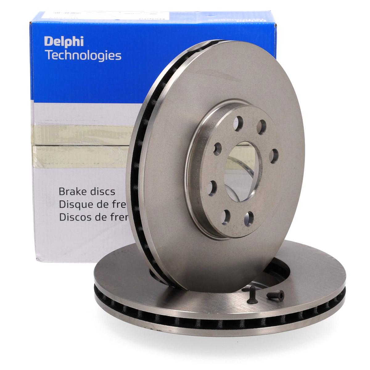 Delphi BG3404T Front Brake Disc Opel Astra G/Zafira A 256 mm 4 Lug — Brake Rotors & Drums