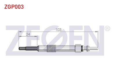 Zegen ZGP003 Glow Plug 11V Alfa Romeo 145 (930) 1.9 JTD 1994-2001 / Alfa Romeo 147 (937) 1.9 JTD 2001-2010 / — Coils & Plugs