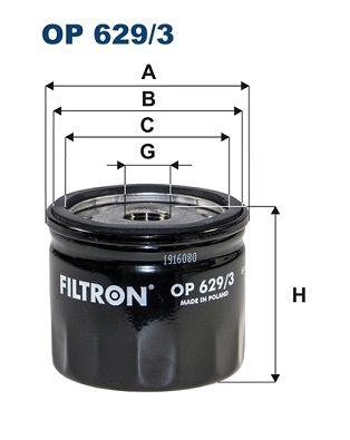 Filtron OP629-3 Oil Filter Ford Focus C-Max Fiesta Puma Connect Courier 1.0-1.5 EcoBoost 18 > — Oil Filters