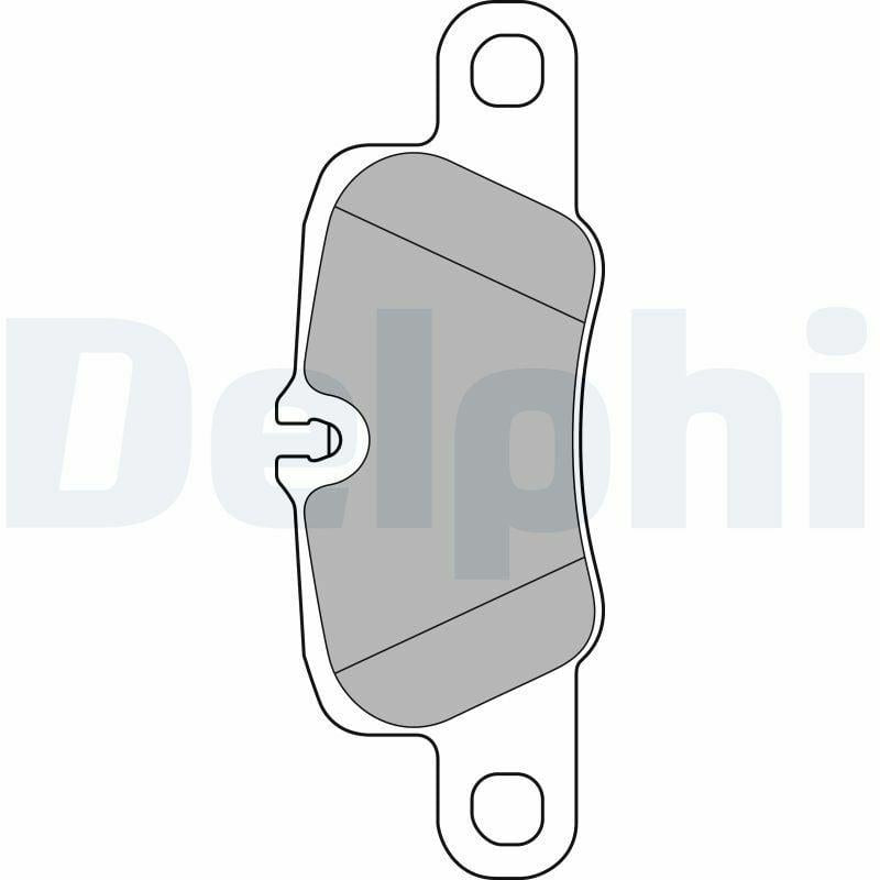 Delphi LP2237 Brake Pads - Low-Metallic for Panamera & 911