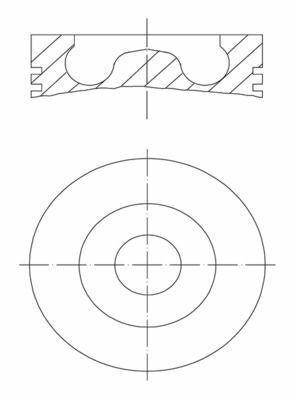 MAHLE Piston + Piston Ring 0.50 90.41 mm for Ford Transit V184 2.4D 90Ps — Pistons & Rotating