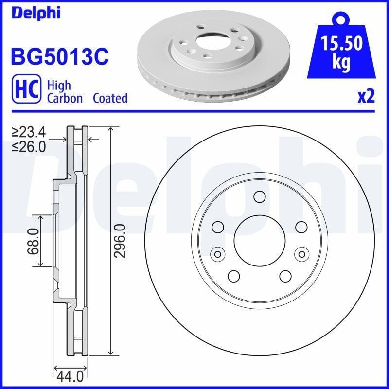 Delphi BG5013C Disc Brake for 16-Megane — Brake Rotors & Drums