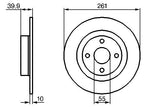 BOSCH 0986479128 Brake Discs - Rear Solid Discs (Mazda 323 Familia 98 / 02) — Brake Rotors & Drums