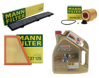 Mann Bmw X1 E84 Body 1.6i Gasoline Scheduled Service Filter Set Castrol Oil — Maintenance & Service Kits