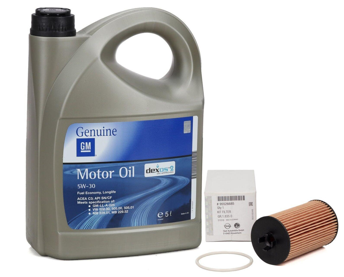 Chevrolet Cruze 1.6 Gasoline Engine Oil & Filter - 5W-30 — Fluids & Chemicals