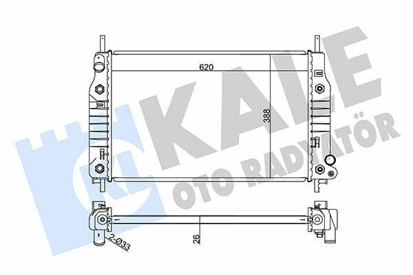 KALE 355900 Radiator for 93-01 Mondeo 1.6-1.8-2.0 16V — Radiators & Fans