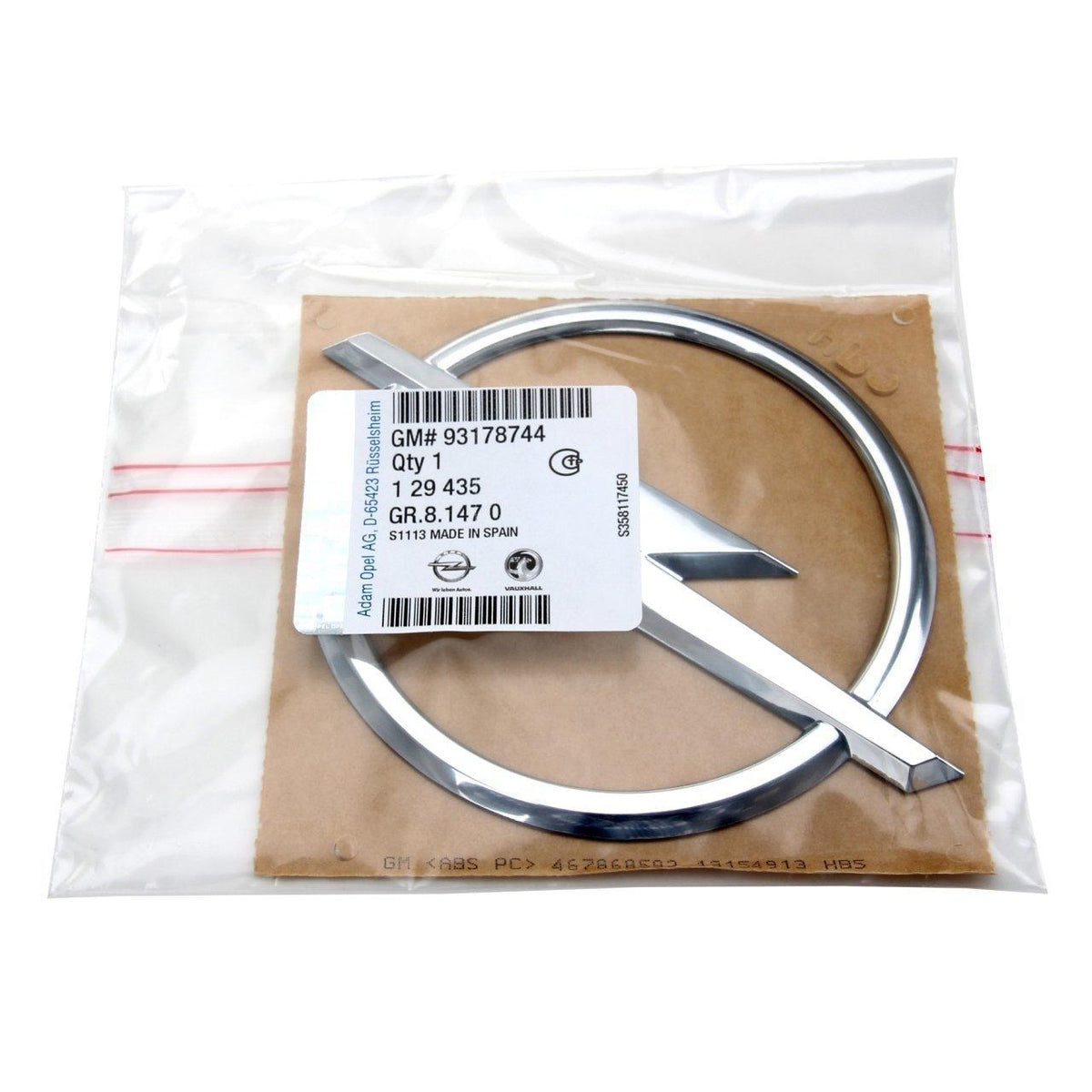 Opel Astra H Sedan Rear Emblem - Original Service Part for Car Owners and Opel Enthusiasts — Glass & Trim