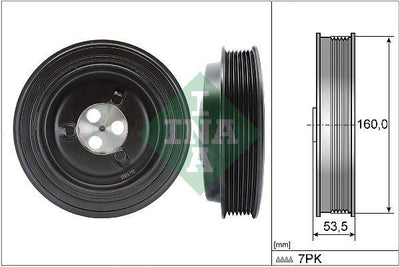 INA 544013210 Ford Transit V347/V363 2.2/2.4 TDCi Crankshaft Pulley 06- — Pulleys & Tensioners