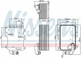 Nissens 90807 Oil Cooler - Engine Oil Radiator for VW 3.0 TDI — Oil System