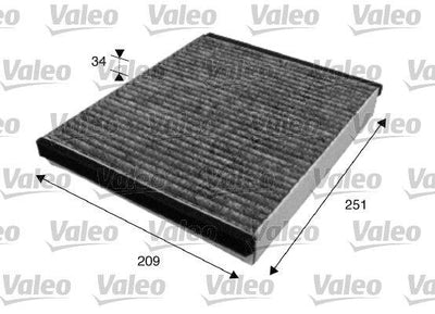 Valeo 715628 Cabin Air Filter with Carbon (Ford: Focus Cmax 04 -) (Volvo: C70 / S40 / V50) — Air & Cabin Filters