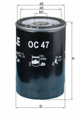 MAHLE OC47OF Oil Filter - 10 Pack for VW Golf, Passat, Audi (<96 Models) — Oil Filters