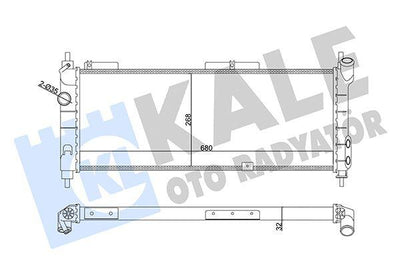 Kale 357015 Radiator Corsa B Combo B Tigra A 1.2-1.4-1.6 M-T with A/C Mechanical — Radiators & Fans