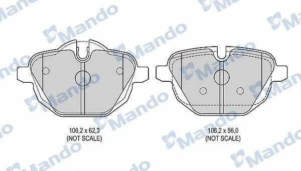 MANDO MBF015266 - Brake Pads for BMW 5 Series F10 F11