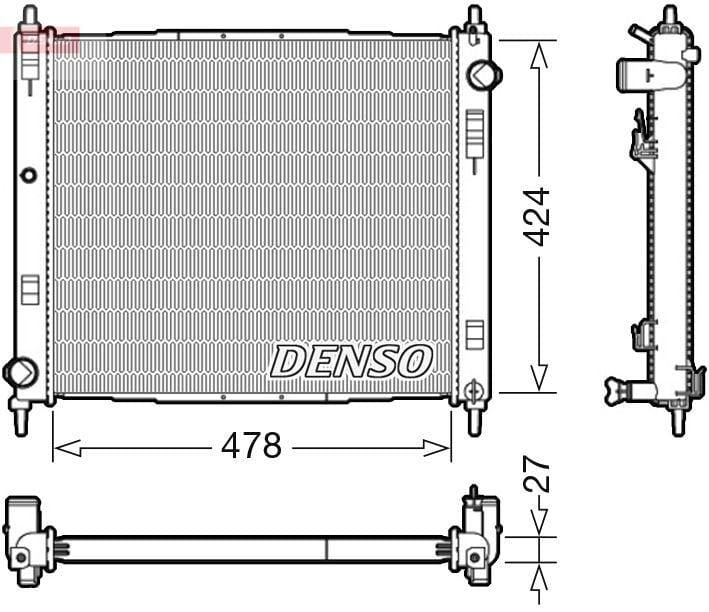 denso water radiator for nissan juke, denso radiator product image DENSO Water Radiator - Compatible with Nissan Juke 1.5 DCI 2010-F15 | 478x424x27 mm DENSO Water Radiator for Nissan Juke 2010-F15 denso, nissan-juke, water-radiator, vehicle-cooling, automotive-parts, car-accessories, engine-cooling, car-owners, 1-5-dci, ai-generated