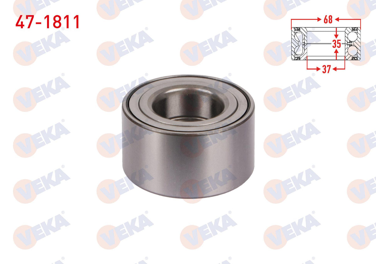 Veka 47-1811 Front Wheel Bearing Left-Right ABS Okuyuculu 35X68x37 Fiat Palio 1.2 1996-2005 / Albea 1.2-1.6 — Wheel Bearings