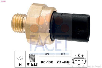 Facet 250001 Oil Pressure Switch Peugeot 3008-208 Citroen C4 Ds4 — Switches & Relays