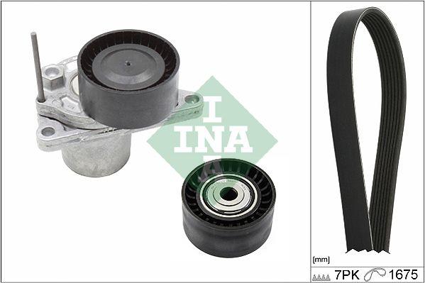 INA 529024710 V-Belt Set 1.6 dCi Tensioner Housing + Bearing + 7Pk1675 Belt Scenic IV-Espace V-Megane III-IV-Traffic — Belts