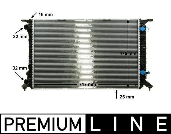 Mahle CR910000P Su Radiator Audi A4 A5 Q5 1.8-2.0 TFSI/TDI Automatic 08> — Radiators & Fans