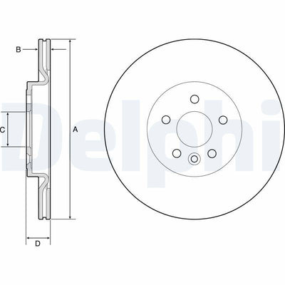Delphi BG4786C Rear Brake Disc Compatible with Land Rover Range Rover — Brake Rotors & Drums