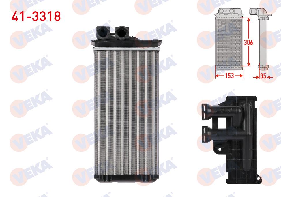 Veka 41-3318 Heater Core Mechanical Peugeot 3008 1.6 HDi 2009 — Heater & Blower