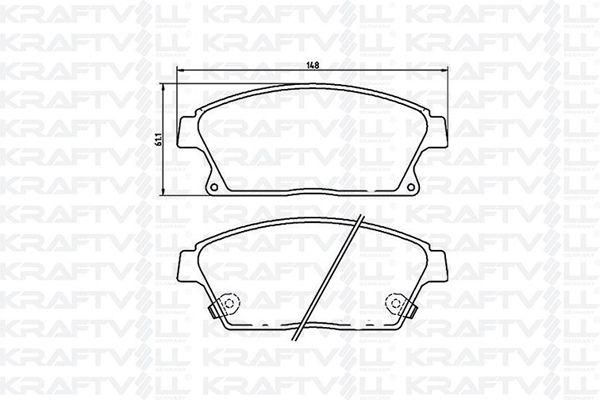 Kraftvoll 07010057 Front Brake Pad 16 Inch Astra J Cruze Zafira C Mokka — Brake Pads