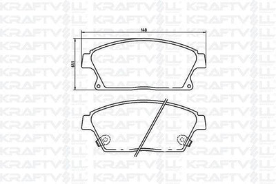 Kraftvoll 07010057 Front Brake Pad 16 Inch Astra J Cruze Zafira C Mokka — Brake Pads