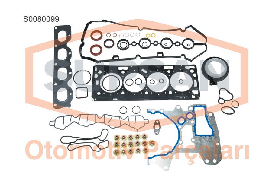 Supsan S0080099 Set Gasket Lower Ve Upper Complete Astra 1.6 16V Twınport Insignia 1.6 Lpg Eng. Z16xep Z16x — Gaskets & Seals