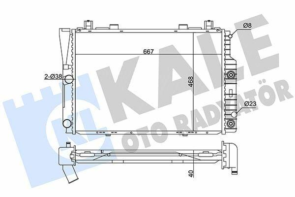 Kale Radiator 351700 - Water Radiator for Mercedes 300, S320, S280 — Radiators & Fans