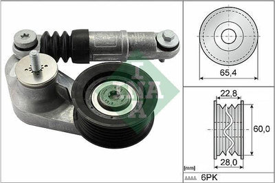 INA V Belt Tensioner for Land Rover Discovery Sport, Freelander, and Range Evoque 2.0 — Pulleys & Tensioners