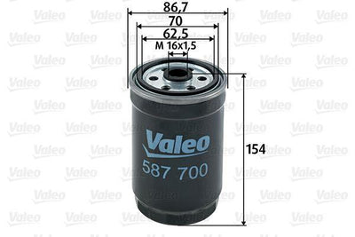 Valeo 587700 Fuel Filter (Diesel) Renault Rapid 1.6D Opel Corsa-B 1.7D — Fuel Delivery