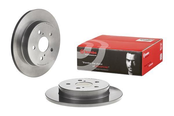 Brembo 08.D418.11 Brake Disc Rear Straight (281-5) (Toyota C-Hr 16-/ Rav 4 V 18 -) UV Coated — Brake Rotors & Drums