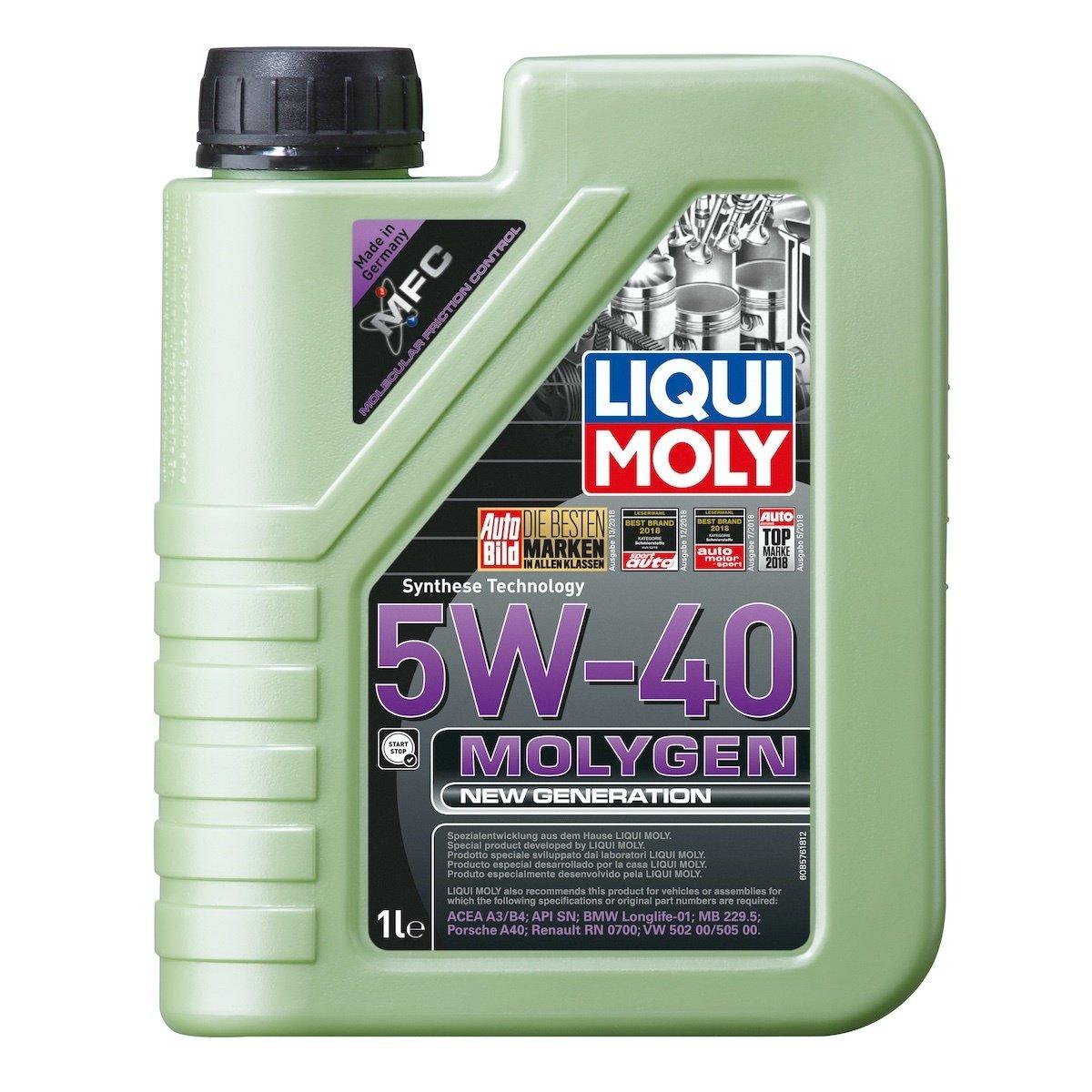 Liqui Moly 8576 Molygen 5W40 Motor Oil New Generation 1 Litre (8576) — Fluids & Chemicals