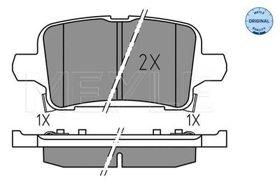 Meyle 0252212917 Brake Pad Opel Insignia B 16 Rim Rear