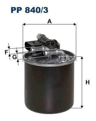 Filtron PP840-3 Diesel Filter Mercedes W176 W246 W204 W212 C117 Sprinter OM642 OM651 07-18 — Fuel Delivery