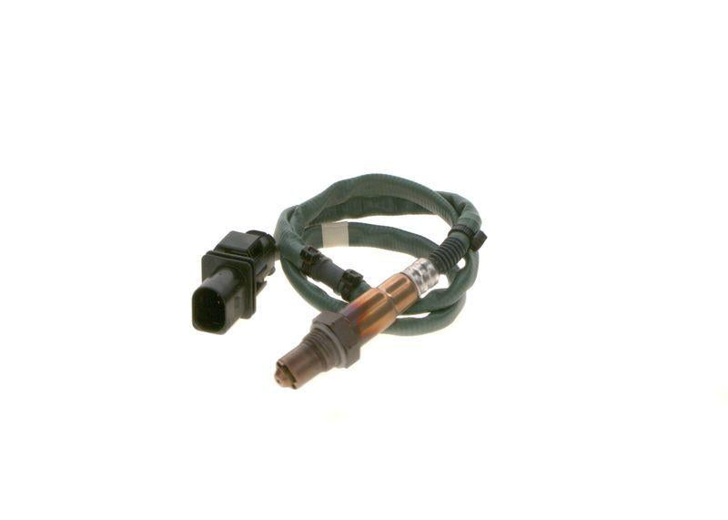 lambda sensor bosch 0258017331 for cayman boxster, close-up of bosch lambda sensor BOSCH 0258017331 Lambda Sensor - Reliable Performance for Cayman & Boxster Owners | 810 mm BOSCH Lambda Sensor for Cayman & Boxster lambda-sensor, bosch-lambda-sensor, cayman-sensor, boxster-sensor, car-parts, vehicle-upgrade, auto-repair, mechanic-tools, ai-generated, automotive