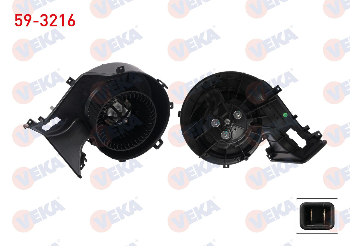 Veka 59-3216 Heater Motor Maunel with A/C Opel Vectra C 2002-2008 / Signum 2003-2008 — Heater & Blower