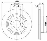 hella pagid brake disc for mitsubishi, brake disc specifications, high-performance brake discs pack HELLA PAGID Brake Discs for Mitsubishi Mirage & Space Star - 251mm, 2 Pack | High-Performance Replacement HELLA PAGID Brake Disc for Mitsubishi - 251mm | 2 Pack brake-discs, hella-pagid, mitsubishi-parts, automotive-replacement, car-owners, mechanics, automotive-enthusiasts, performance-brakes, vented-brake-discs, ai-generated