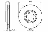 BOSCH Front Brake Disc Assembly 0986478299 - 276mm Diameter — Brake Rotors & Drums