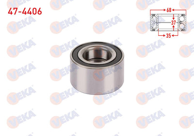 Veka 47-4406 Front Wheel Bearing Left-Right 35X68x37 Albea 1.2-1.4 2003-2007 / Palio 1.2i-1.4i 1996-2005 / C — Wheel Bearings