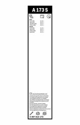 BOSCH Wiper Blade Set 3397014173 - 55cm & 47.5cm for Clio, Symbol and 2 more models — Wipers