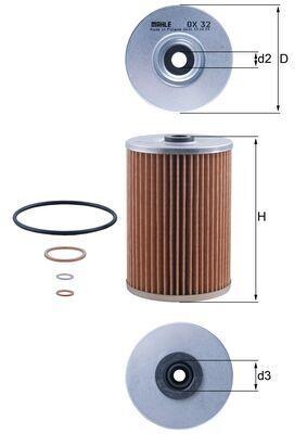 Mahle OX32D W126 85-91/W116/W123/R107/C107 M110/M116/M117 Oil Filter — Oil Filters