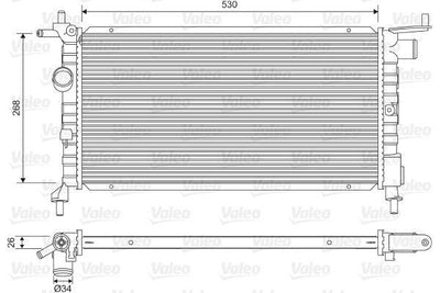 Valeo 732606 Radiator Opel Corsa B 1.2 8V without A/C Manual — Radiators & Fans