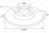 VALEO 197691 Brake Disc Front - Smart Roadster Coupe & Fortwo Coupe — Brake Rotors & Drums