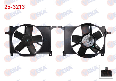 Veka 25-3213 Fan Motor (Water + A/C) Opel Corsa B 1.2i 1993-2000 — Motors, Pumps & Antennas
